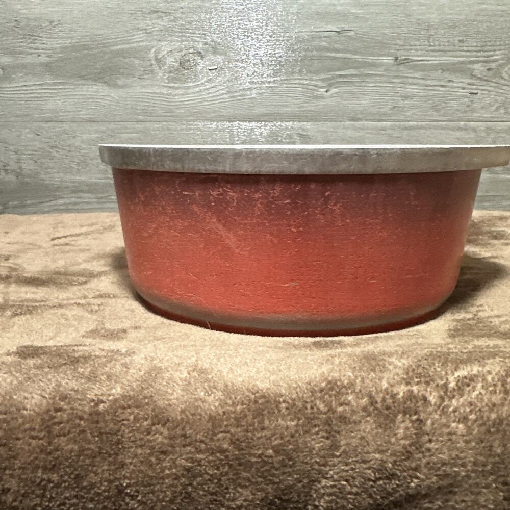 Vintage Club Cookware Red 4qt Dutch Oven Pot Without Lid 10” Diameter - Picture 2 of 14